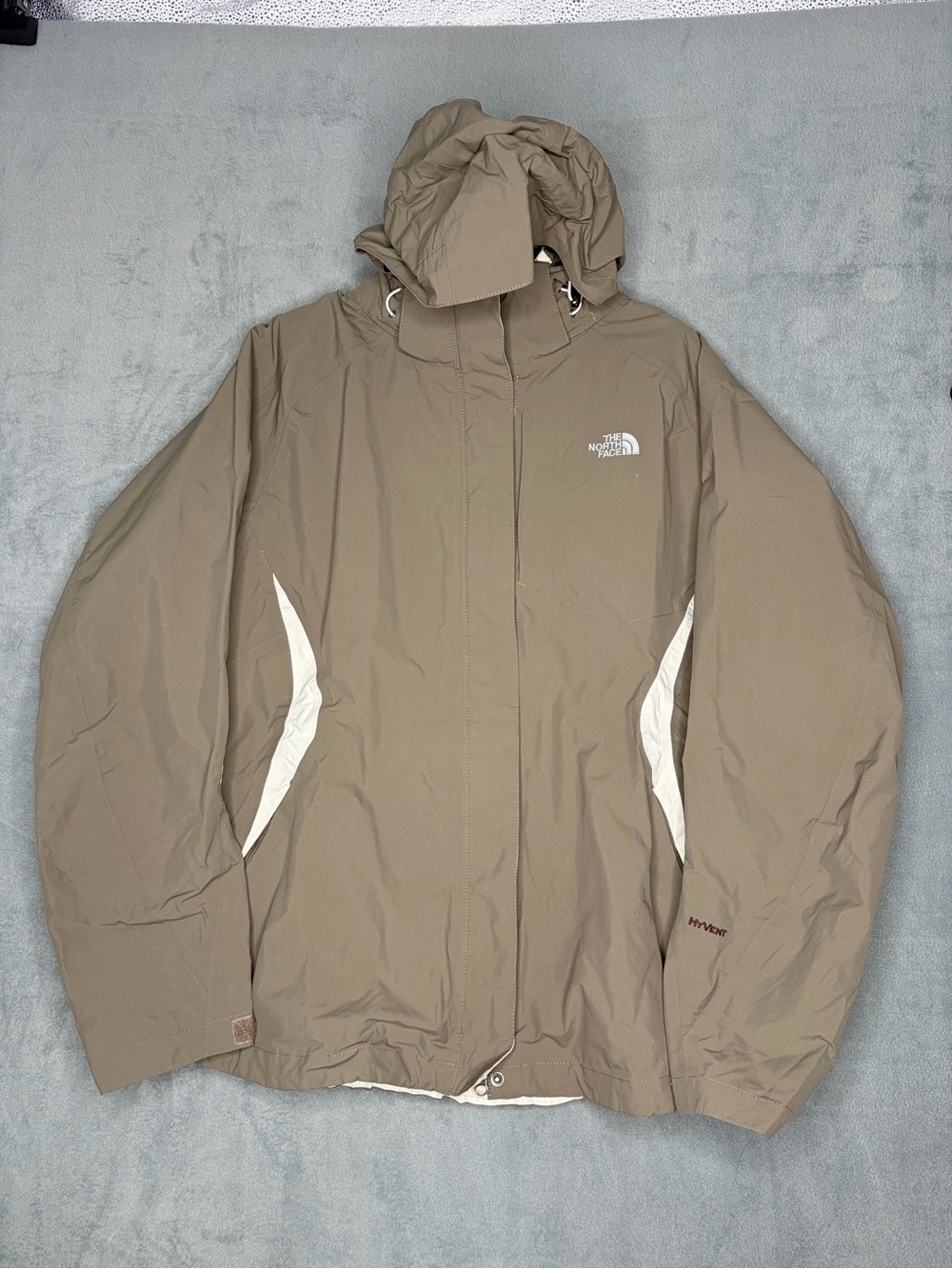 The North Face Womens Taupe Hooded Shell Jacket xxl